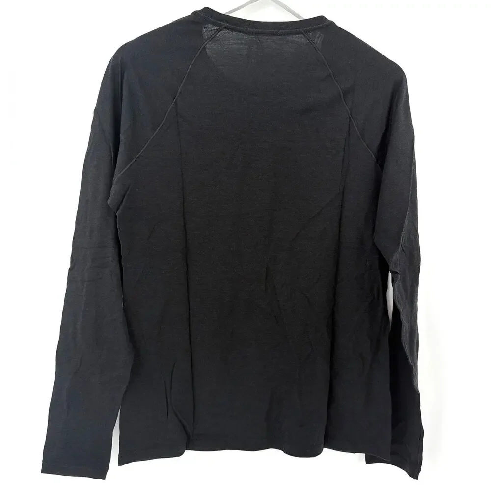 Smartwool Black Classic All-Season Merino Base Layer Crew Top Size L